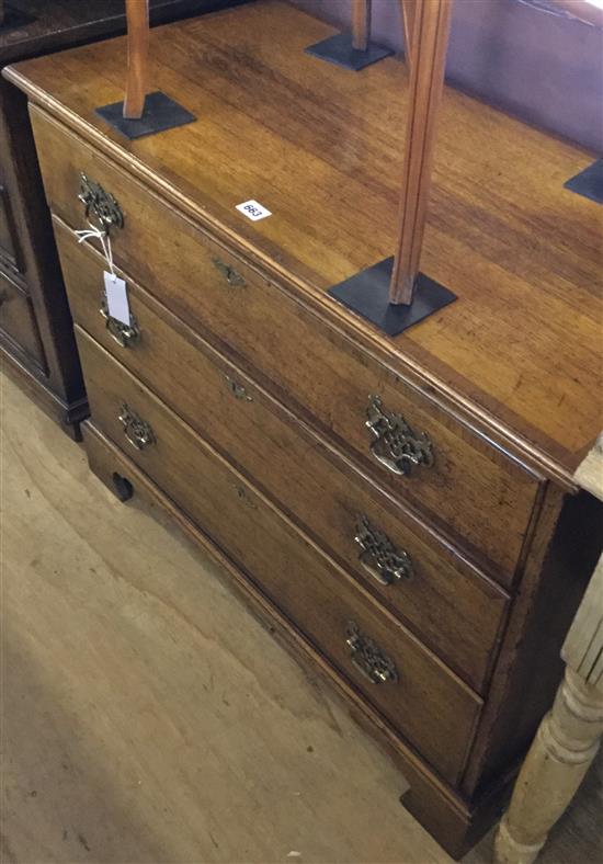 Georgian style oak chest of 3 drawers